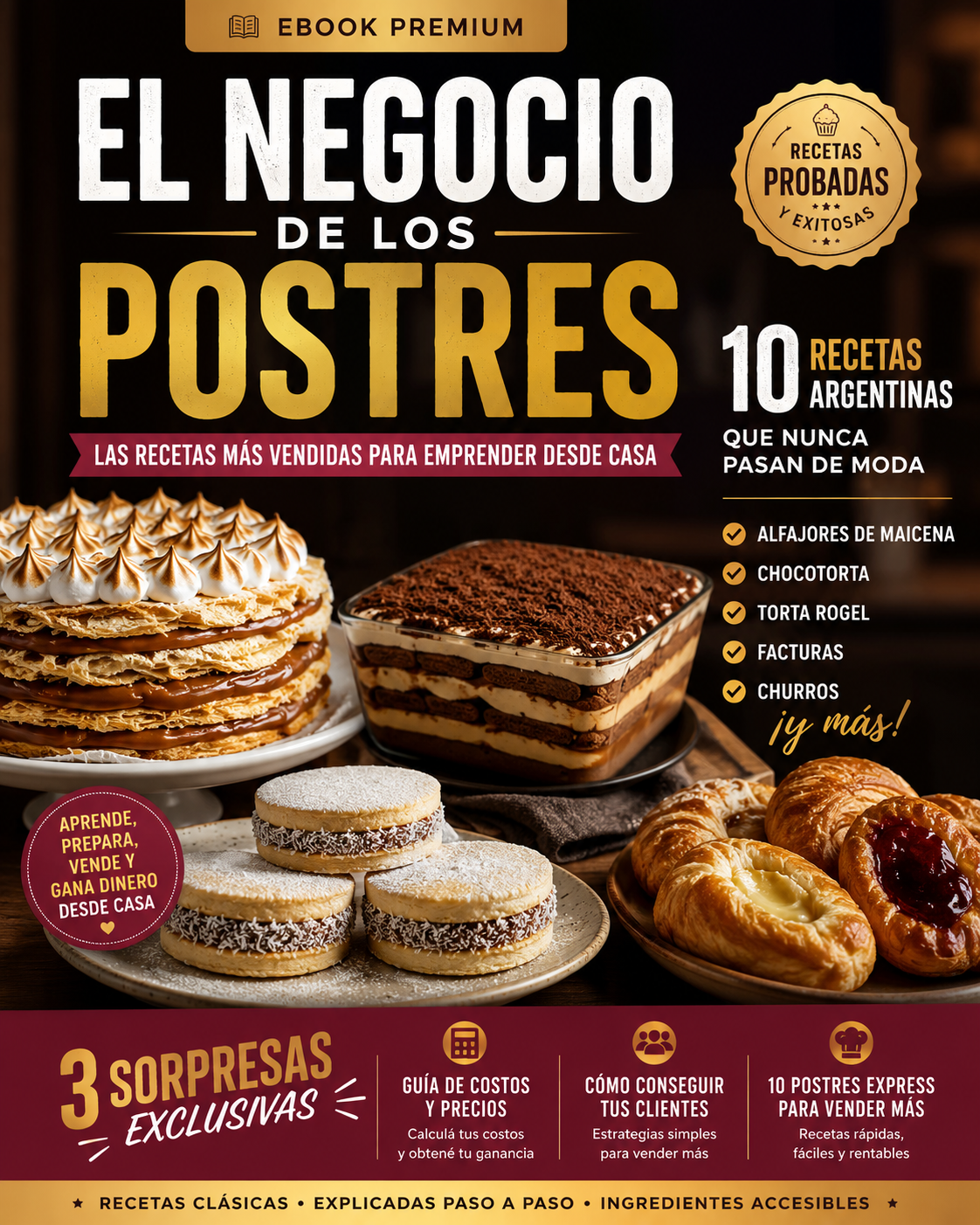 Emprende con los postres mas populares + bonos + gana mas 800mil al mes
